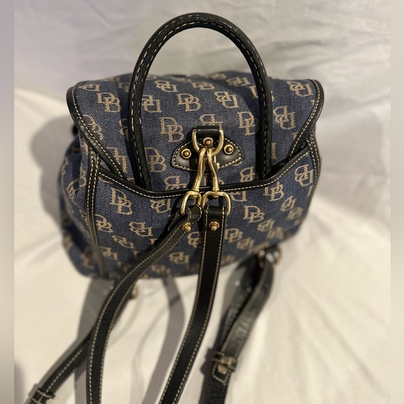 Signature Canvas Dooney & Bourke - Backpack - Blue Fabric Denim - Picture 13 of 15